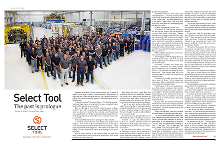 Select Tool article in October Issue of W.E. Manufacture Magazine Featured